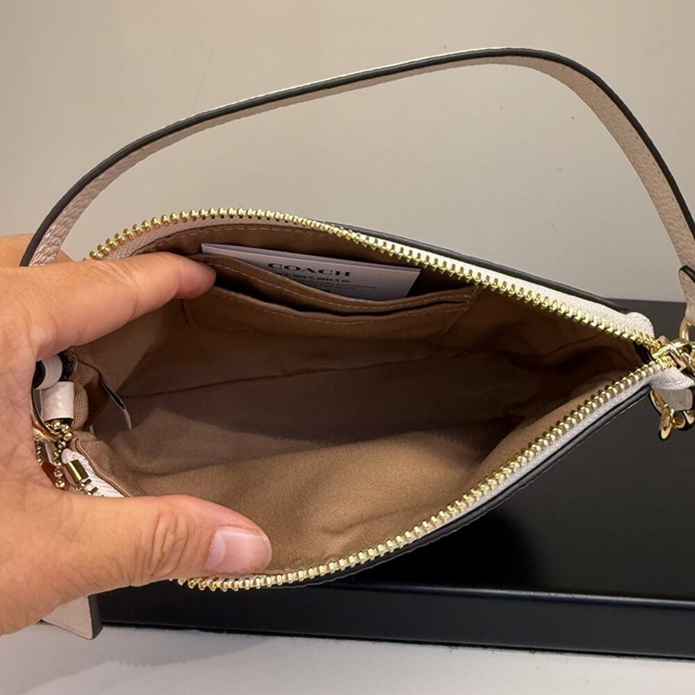 Coach Nolita 19 With Cherry Print CEX29 pebbled leather/Gold/Chalk Mult - Picture 4 of 5
